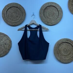 Old Navy Active Cloud + Light Support Go Dry Sports Bra Cropped Tank XL Blue